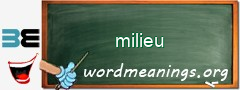 WordMeaning blackboard for milieu